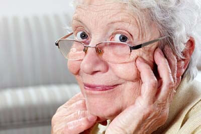 Frau mit Brille